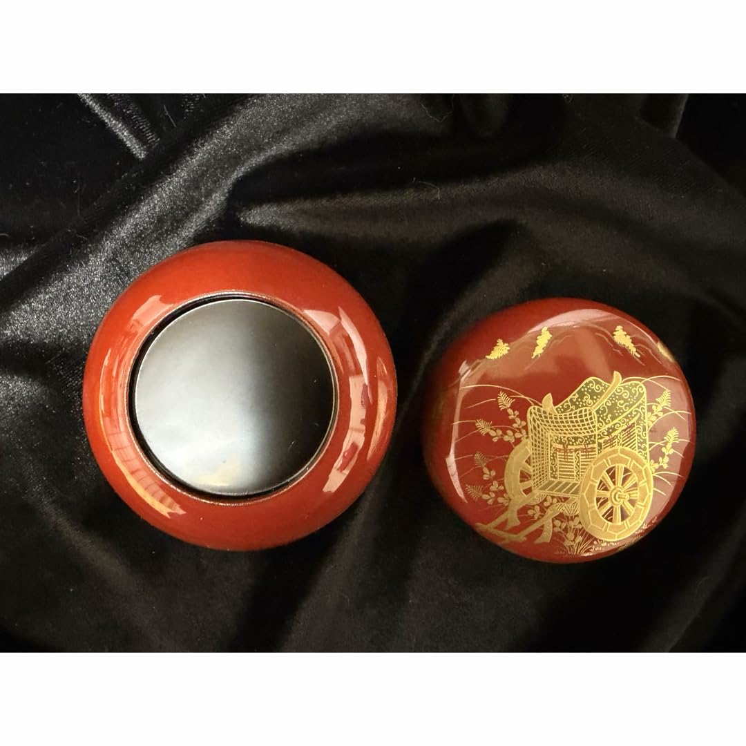 Amazon.co.jp: 岡田紫峰作棗無垢 茶入れ 茶道具 直径6.5cm×高6.5cm